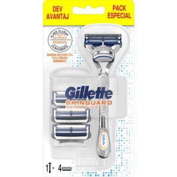 Gillette Skinguard Tıraş Makinesi + 4'lü Yedek Tıraş Bıçağı